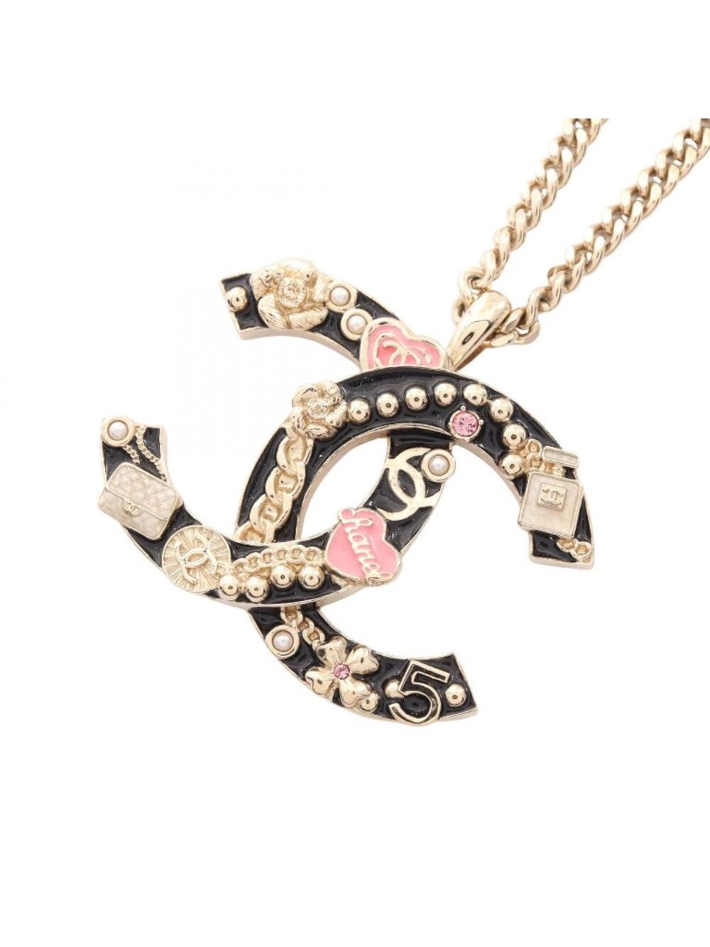 Chanel Necklace CC Logo Icon Motif